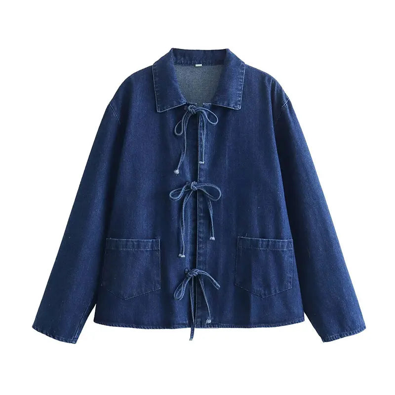 Häven | Collar Lace Up Denim